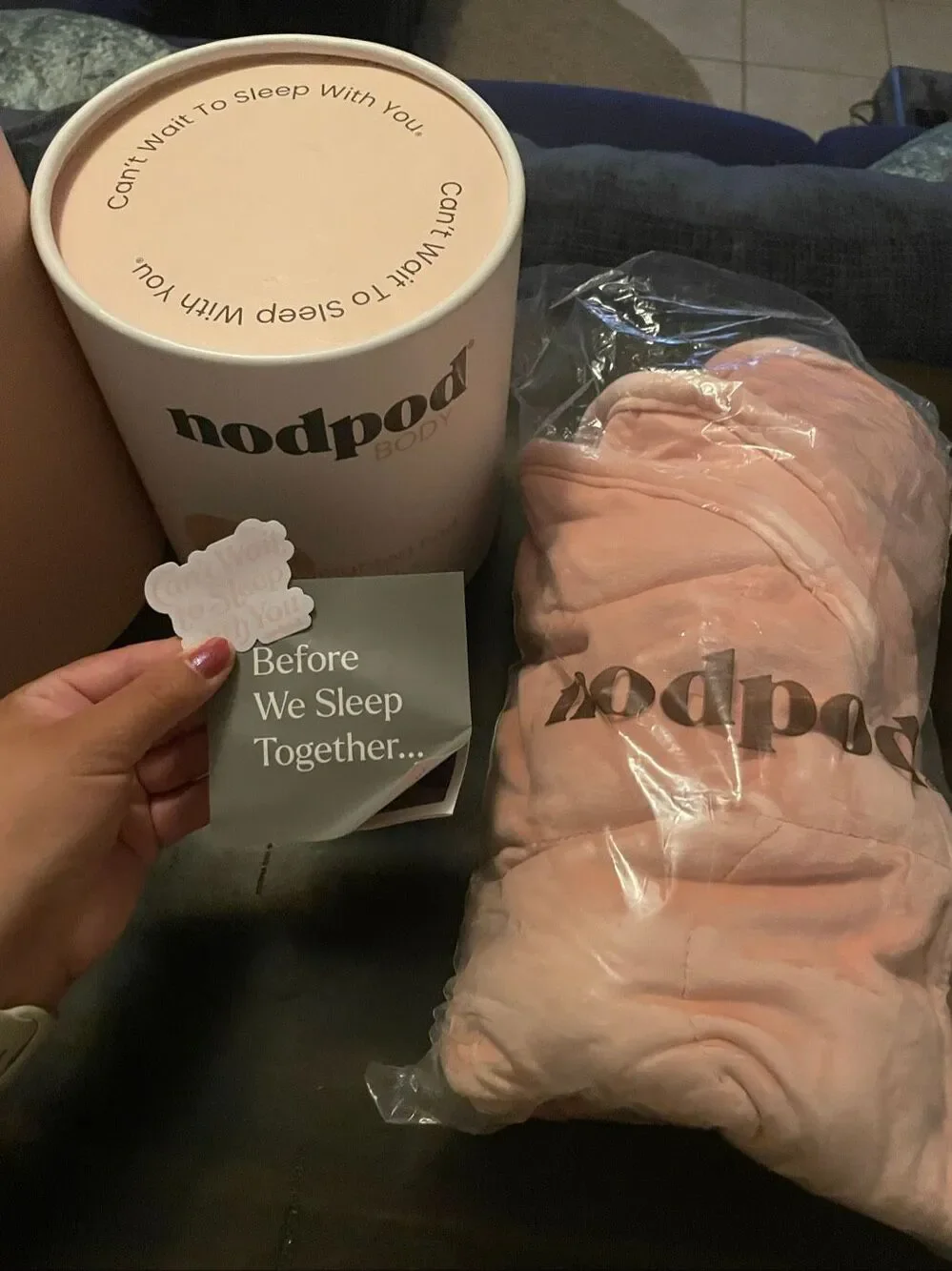 Nodpod Blush Pink Weighted Blanket Therapeutic Wellness New In Box